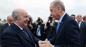 Cezayir Cumhurbaşkanı Tebbun'dan Cumhurbaşkanı Erdoğan'a sıcak karşılama