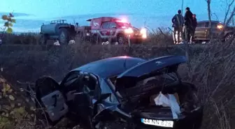 Malatya'da araç şarampole devrildi, 1 kişi yaralandı