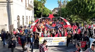 Mersin'de Kadına Şiddete Karşı Farkındalık Yürüyüşü Gerçekleşti