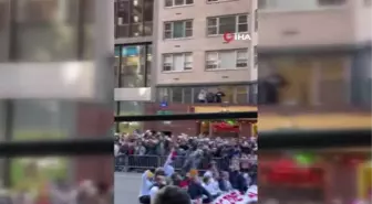 New York'taki Şükran Günü Geçit Töreni'nde Filistin'e destek protestosu
