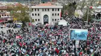 Bursa'da Filistin İçin İnsan Zinciri ve Yürüyüş