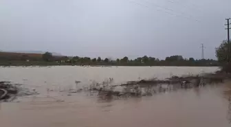 Çanakkale'nin Yenice ilçesinde şiddetli yağış nedeniyle dere taşkını ve su baskınları yaşandı