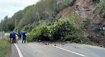 Rize'de Heyelan Nedeniyle Pazar-Hemşin Yolu Tek Şeritten Ulaşıma Açıldı