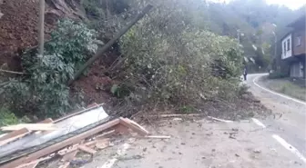 Rize Hemşin'de Sağanak Sonucu Heyelan Meydana Geldi