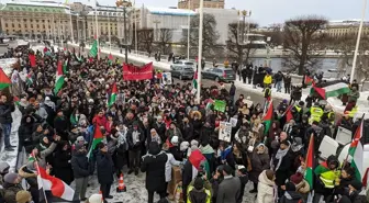 Stockholm'de Filistin'e Destek Gösterisi