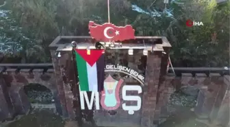 Muş Kalesi'ne Ebu Ubeyde'nin posteri asıldı