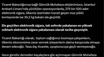 İstanbul Ambarlı Limanı'nda Elektronik Sigara ve Kokain Operasyonu