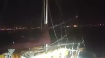 Kuzey Ege'de Lodos Fırtınası: 9 Gemi Sığındı, Tekneler Zor Anlar Yaşadı