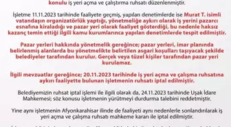 Uşak Belediyesi Sosyete Pazarı İddialarına Yanıt Verdi