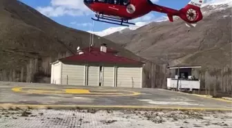 Van'da apandisit hastası ambulans helikopter ile sevk edildi