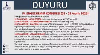 İzmir Büyükşehir Belediyesi Engelsizmir 2023 Kongresi'ne Ulaşım Noktaları Oluşturdu