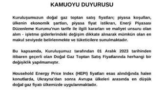 BOTAŞ'tan doğal gaz fiyatlarıyla ilgili açıklama