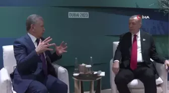 Cumhurbaşkanı Erdoğan, Özbekistanlı mevkidaşı Mirziyoyev ile görüştü