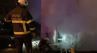 Düzce'de apartmanda çıkan yangın söndürüldü