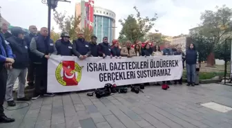 Kocaeli'de Gazeteciler İsrail'in Saldırılarını Protesto Etti