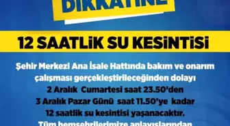 Bayburt'ta 12 Saatlik Su Kesintisi Uyarısı