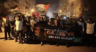 Diyarbakır'da HÜDA PAR Gençlik Kolları İsrail'in Gazze saldırılarını protesto etti