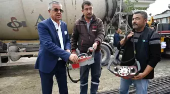 Kemer, Göynük kapalı pazar yerine ilk betonlar döküldü