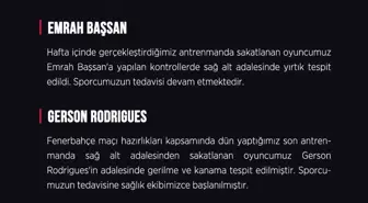 Sivasspor'da 3 oyuncu sakatlık nedeniyle Fenerbahçe maçında yok