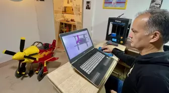 Emekli makine mühendisi oyuncak ve havacılık tutkusunu ürettiği pedallı uçaklarda yaşatıyor