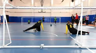 Isparta'da görme engelliler goalball farkındalık maçı yaptı