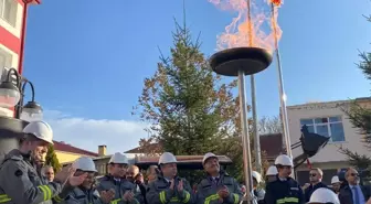 Kayseri'nin Felahiye ilçesinde ilk doğal gaz ateşi yakıldı