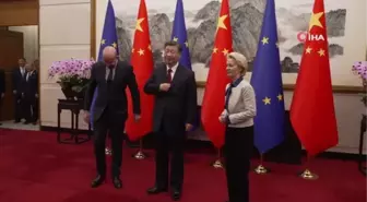 Çin Devlet Başkanı Xi Jinping, Avrupa Konseyi Başkanı ve Avrupa Komisyonu Başkanı ile bir araya geldi