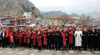 Amasya'da akademisyenlerden İsrail'in Gazze'deki vahşetine yürüyüşlü tepki