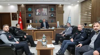 Bitlis AFAD İl Müdürü Erdal Tunç, Eren Üniversitesi Rektörü Prof. Dr. Necmettin Elmastaş'ı ziyaret etti