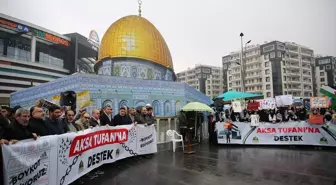İsrail'in Filistin'e yönelik saldırısı Şırnak'ta protesto edildi