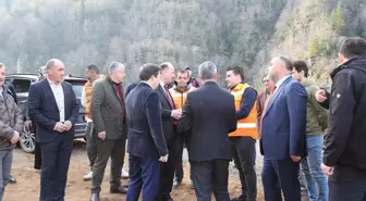 Giresun Valisi Espiye-Ericek yolunda inceleme yaptı