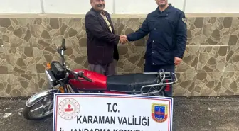 Mersin'de çalınan motosiklet Karaman'da bulundu