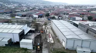 Samsun'da Sanayi Bölgelerine 10 Bin Metre Beton Yol Yapıldı