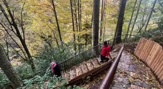 Düzce'deki Güzeldere Şelalesi Tabiat Parkı her mevsim ziyaretçi çekiyor