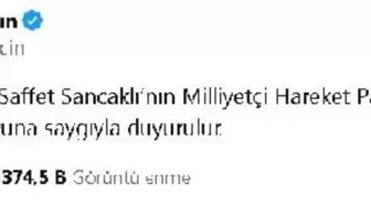 MHP Kocaeli Milletvekili Saffet Sancaklı'nın istifası istendi