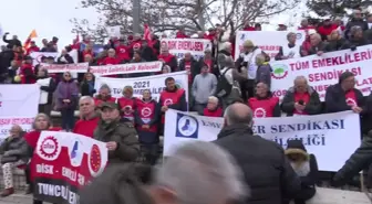 Emekliler Ankara'da Büyük Miting Yaptı