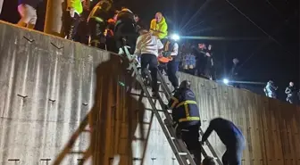 Giresun'da otomobil dereye devrildi, 3 kişi yaralandı