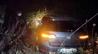 Tuzla'da araç şarampole uçtu, sürücü hafif yaralandı