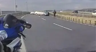D-100 Karayolunda Motosiklet Kazası