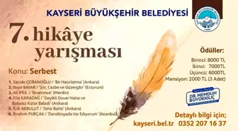 Kayseri Büyükşehir Belediyesi Hikaye Yarışmasının 7'ncisi Sonuçlandı