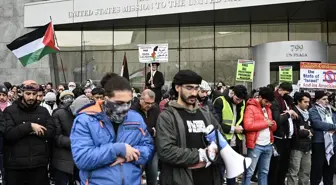 ABD'nin BM Daimi Temsilciliği Önünde Gazze Protestosu