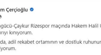 Aydın Büyükşehir Belediye Başkanı Özlem Çerçioğlu, Hakem Meler'e yapılan saldırıyı kınadı