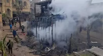 Kudüs Fatihi Selahaddin Eyyubi dizisinin çekildiği film platosunda yangın çıktı