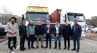 Eyüpsultan Belediye Başkanı Gazze'ye Yardım Tırlarını Uğurladı