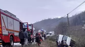 Ordu'da kamyonet devrildi, 4 kişi yaralandı