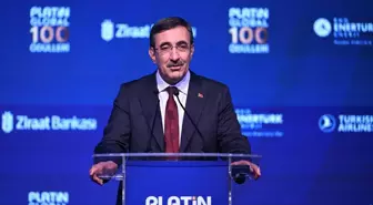 Cumhurbaşkanı Yardımcısı Yılmaz, Platin Global 100 Ödülleri Töreni'nde konuştu Açıklaması