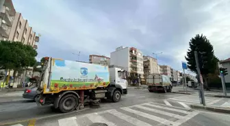 Çanakkale Belediyesi Cadde Temizliği Yaptı