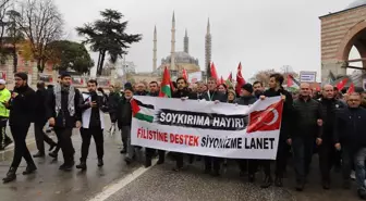 Edirne'de Özgür Filistin Yürüyüşü düzenlendi