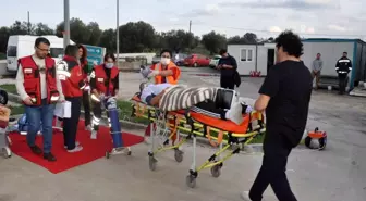 Lapseki Devlet Hastanesi'nde deprem ve yangın tatbikatı yapıldı