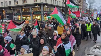 Stockholm'de Filistin İçin Gösteri